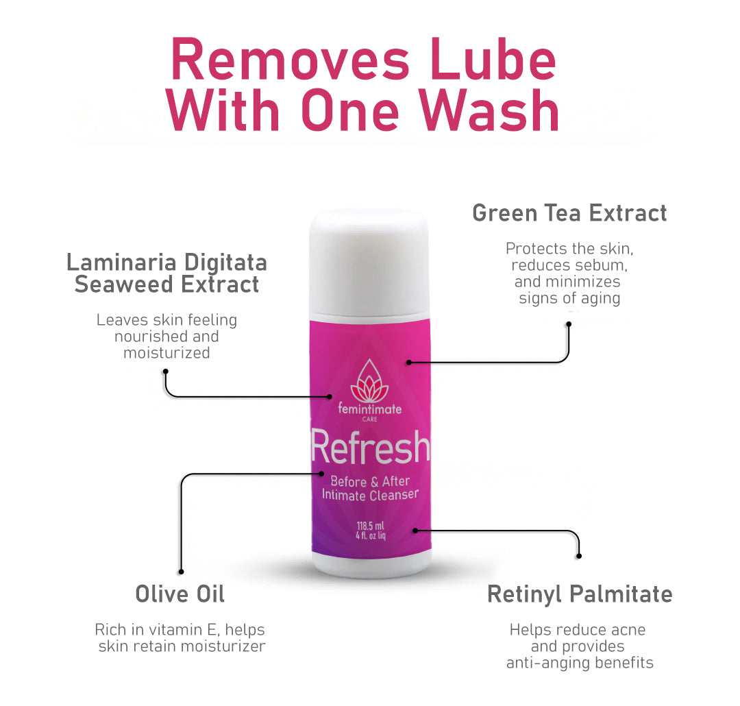Refresh 4oz: Before and after feminine intimate care cleanser