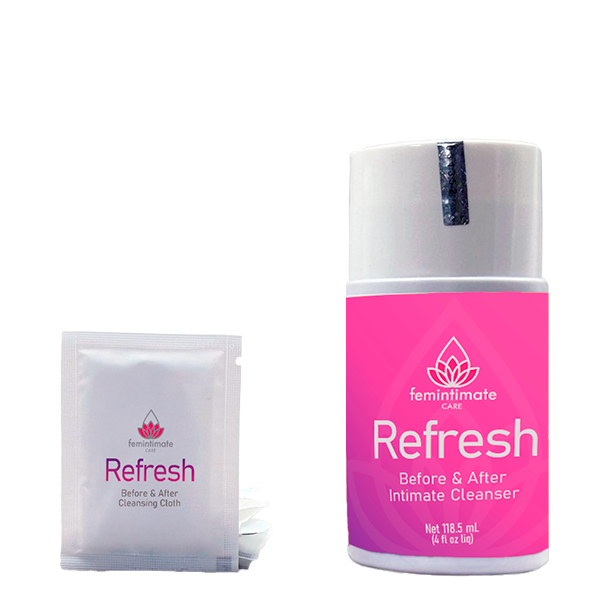 Refresh 4oz: Before and after feminine intimate care cleanser